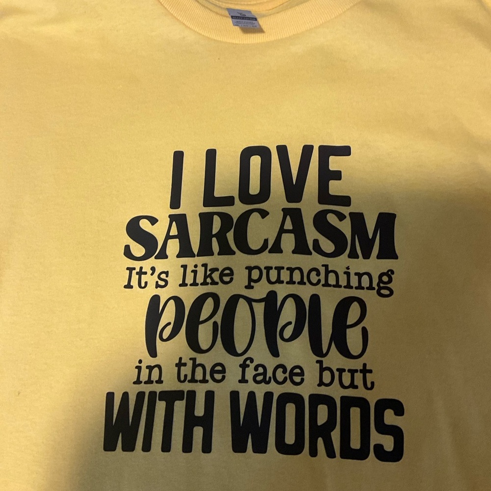 Gildan Yellow Sarcasm Graphic Tee